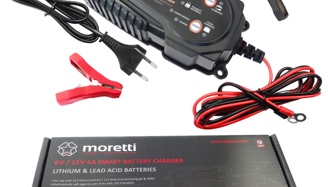 Ładowarka Moretti Parts  – najlepszy przyjaciel akumulatora twojego motocykla i skutera 